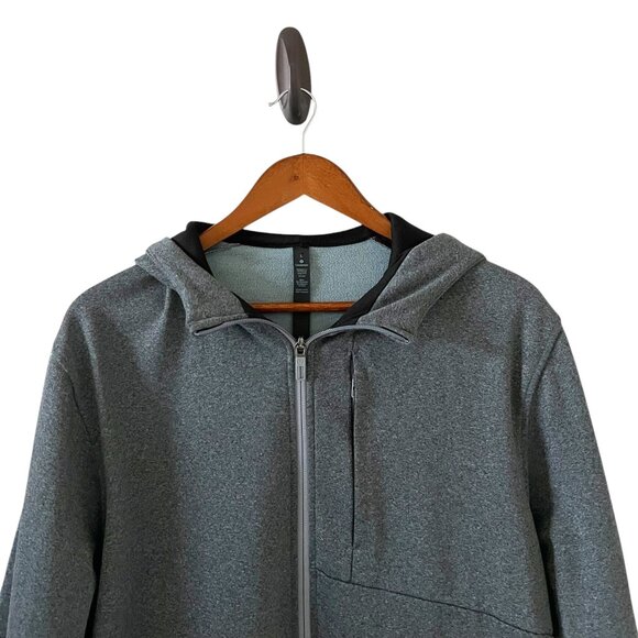 Lululemon Men's City Sweat Zip Hoodie Thermo In Heathered Light Cast Size L - Picture 2 of 16